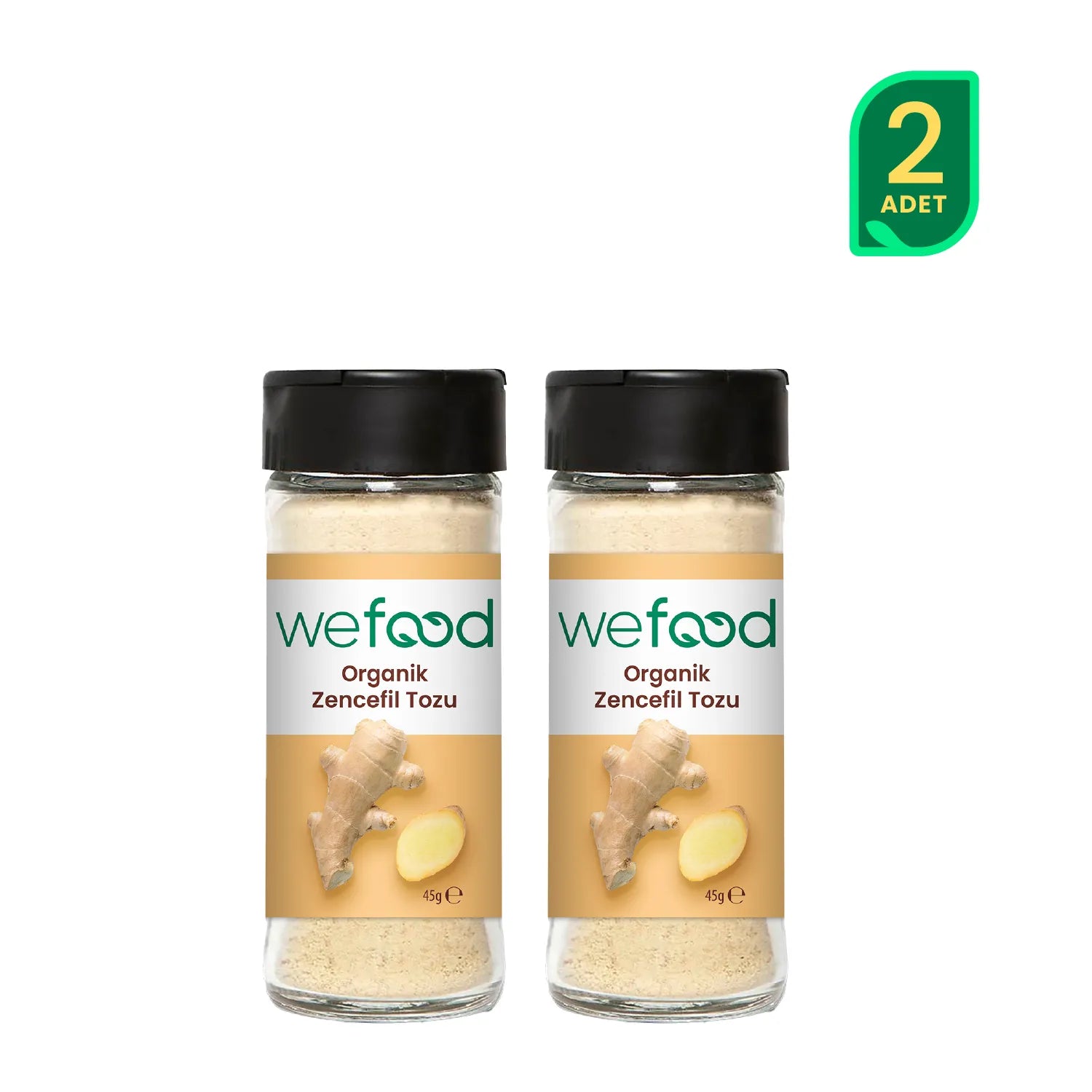 Wefood Organik Zencefil Tozu 45 gr 2'li